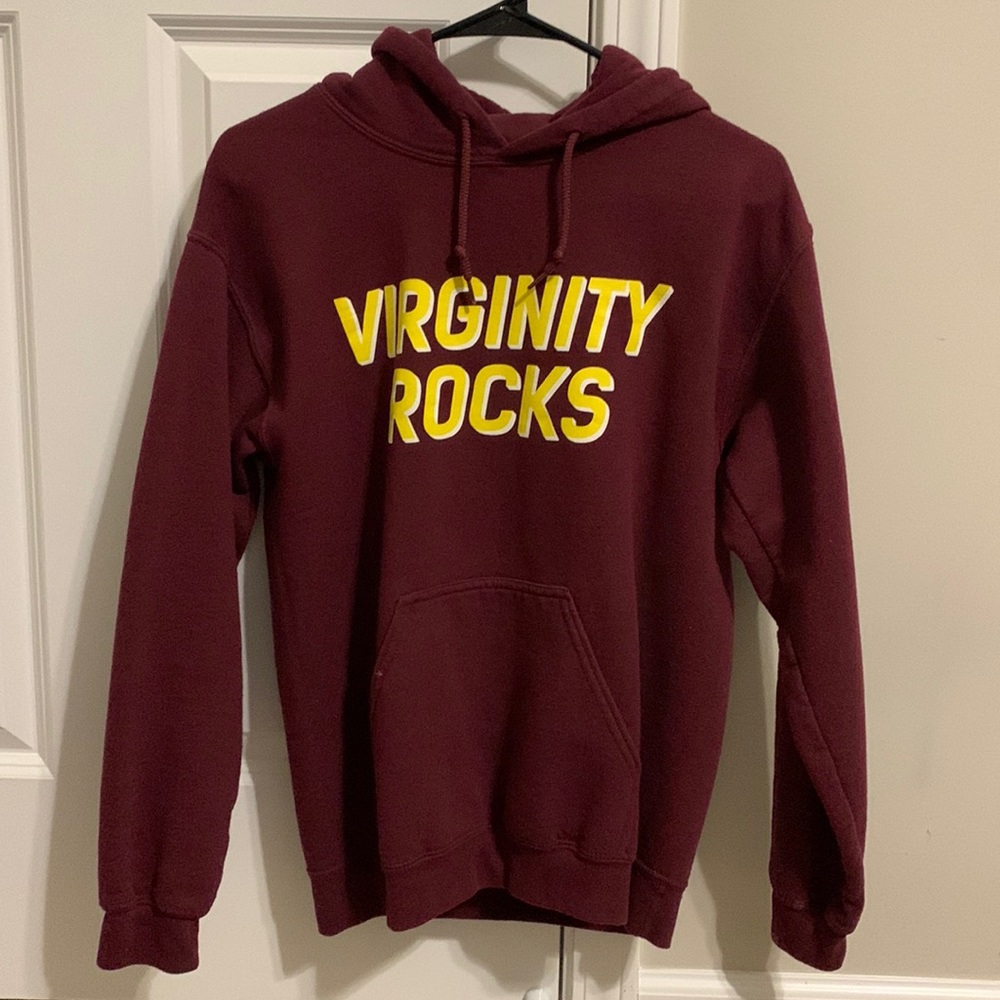 Maroon Virginity Rocks Hoodie